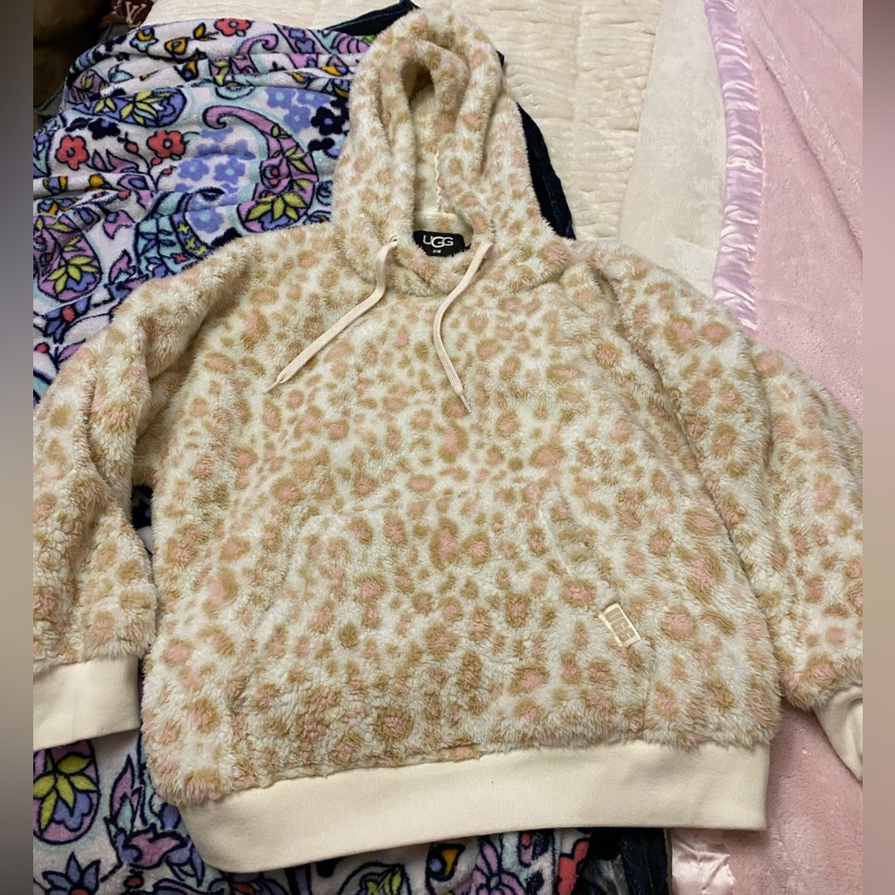 UGG fuzzy cheetah print jacket